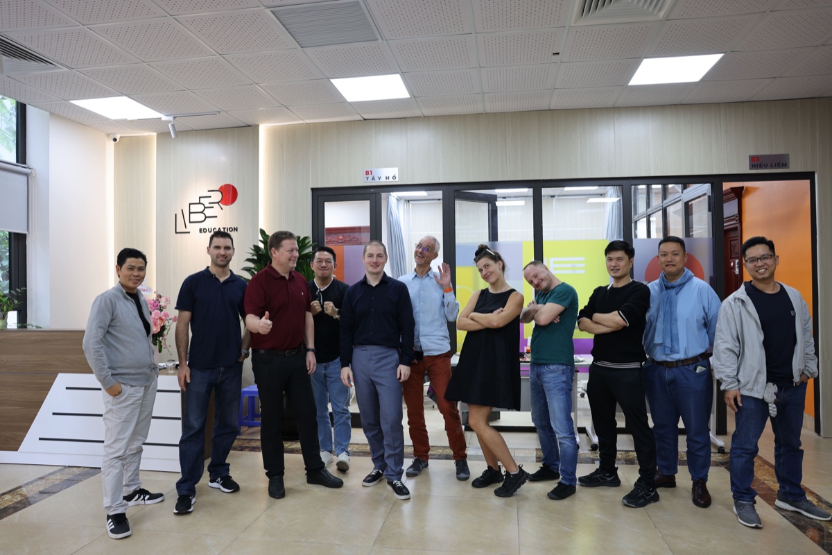 Group in funky pose